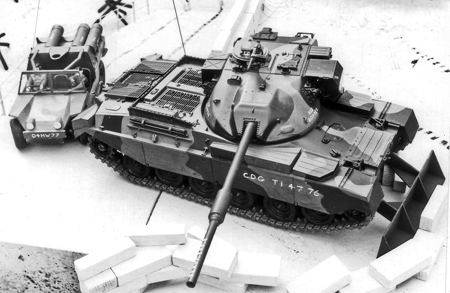 Radio controlled 1/25th scale Chieftain tank