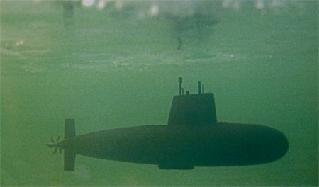 Radio controlled submarine operating beneath the ice