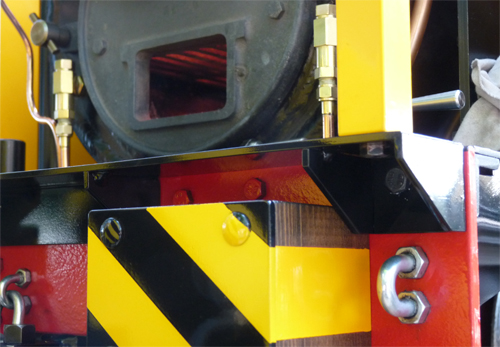 Footplate extension for a Station Road Steam Stafford loco seen from below