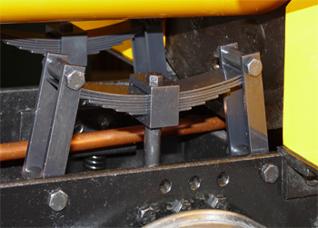 Stafford Steam Locomotive - Close up of dummy suspension spring