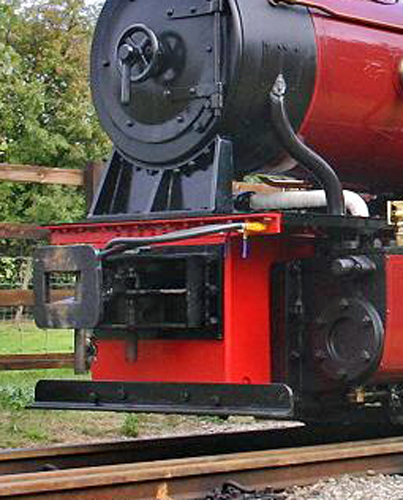 Derailing bar on a Koppel steam locomotive