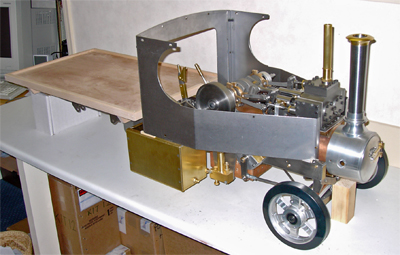 Winson's Steam Lorry kit partially assembled
